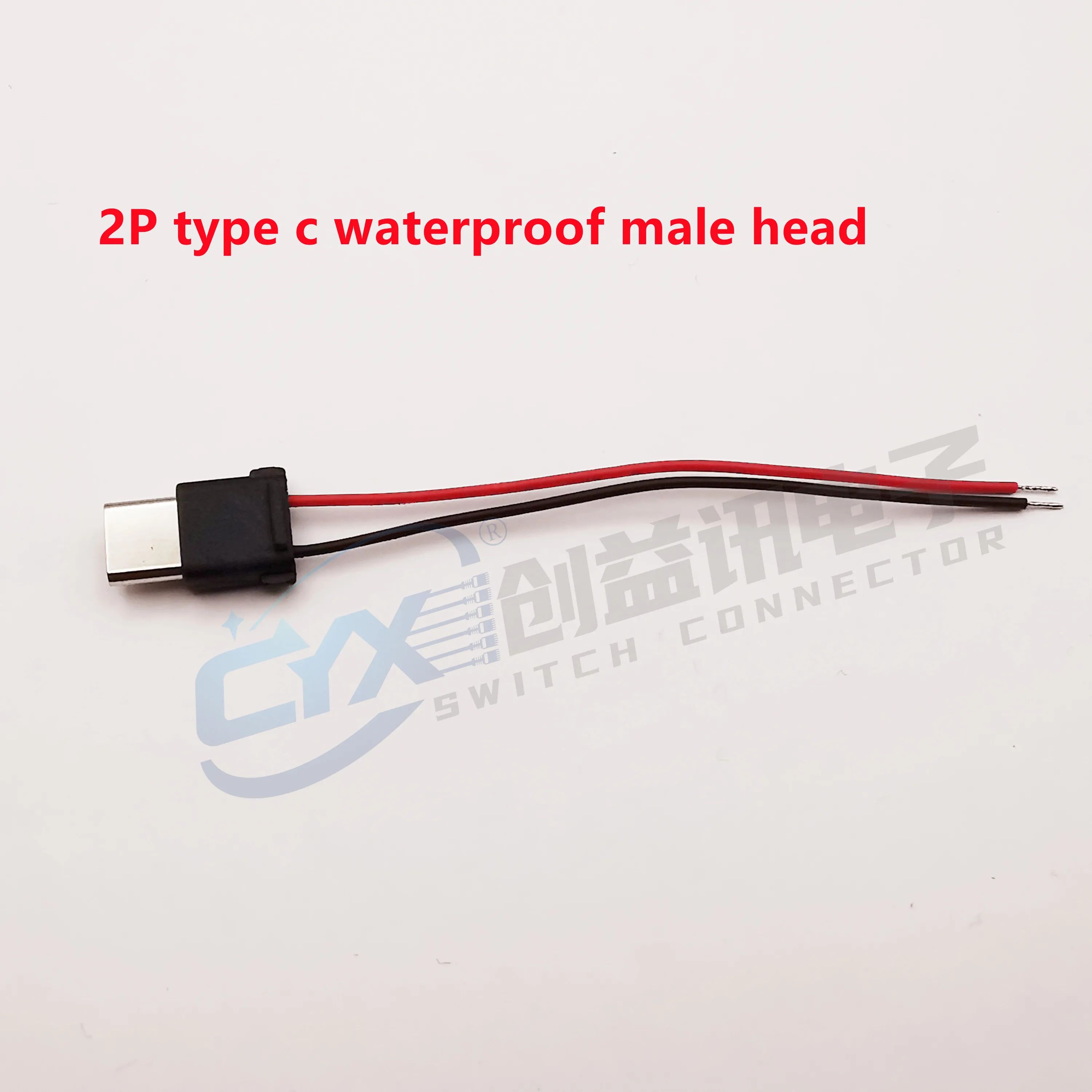 2P type c waterproof male connector