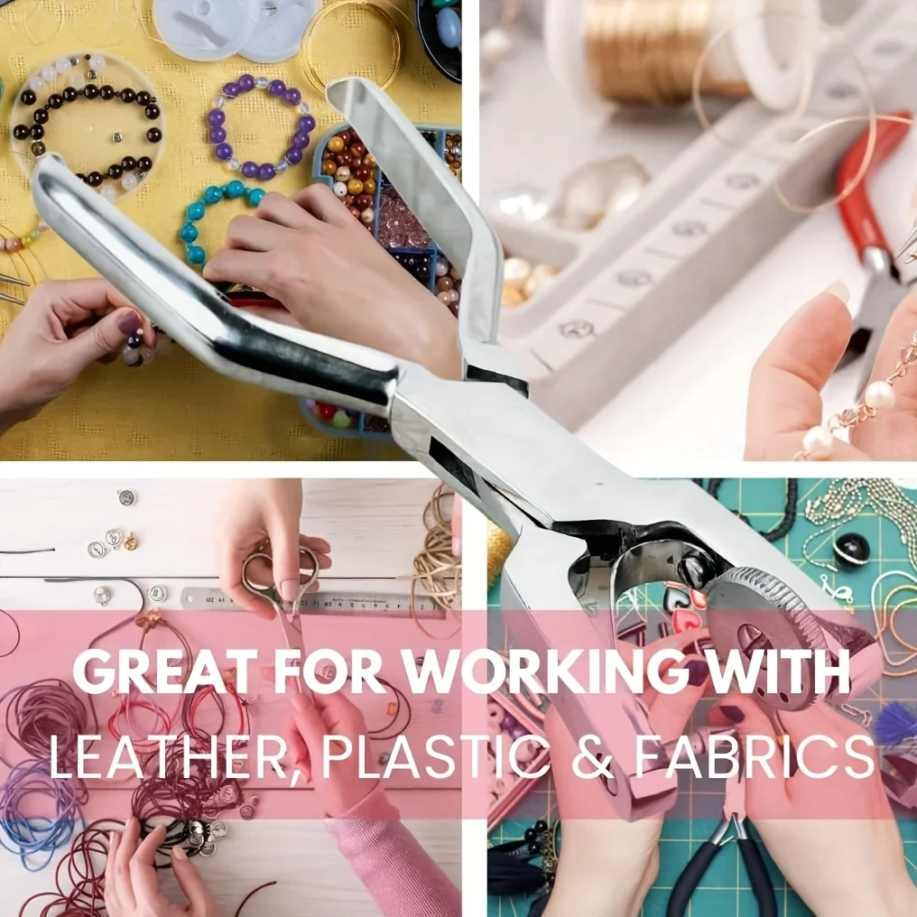 1pc Leather Rotary Hand-Sewing Leather Punch Tool, 5 Different-Size Holes, Jewelry-Making Supplies and Leather Working Tools.