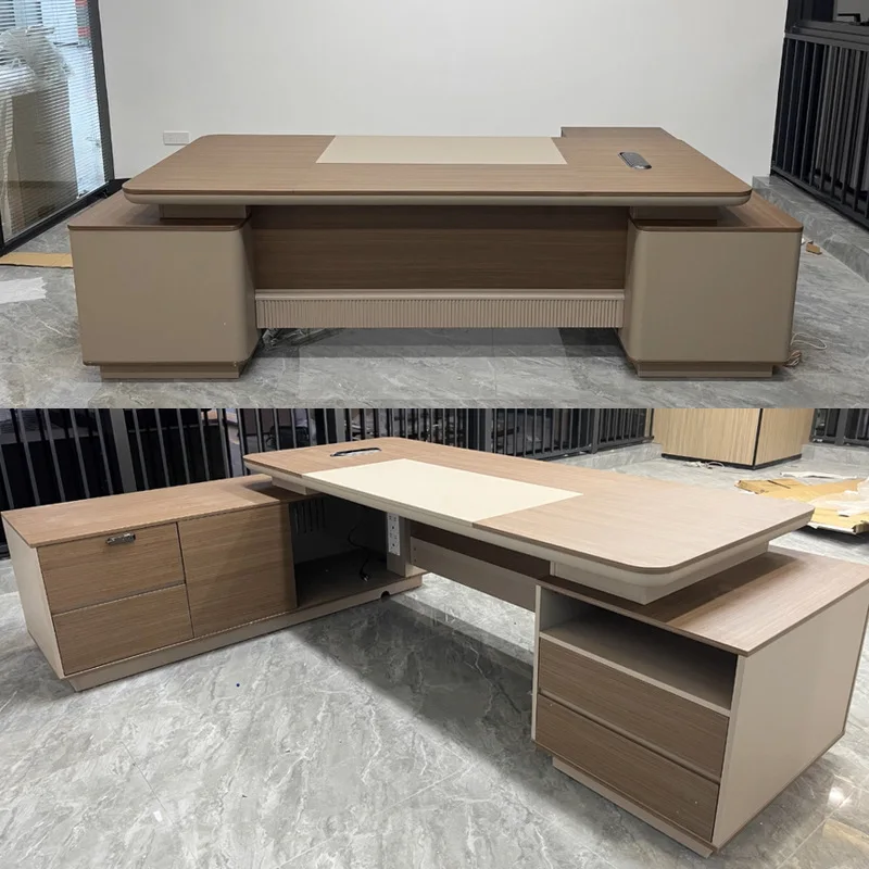 CEO desk E0 Board, High-End , , CEO , Simple And Modern Office Furniture, Large Executive Desk With Cabinet