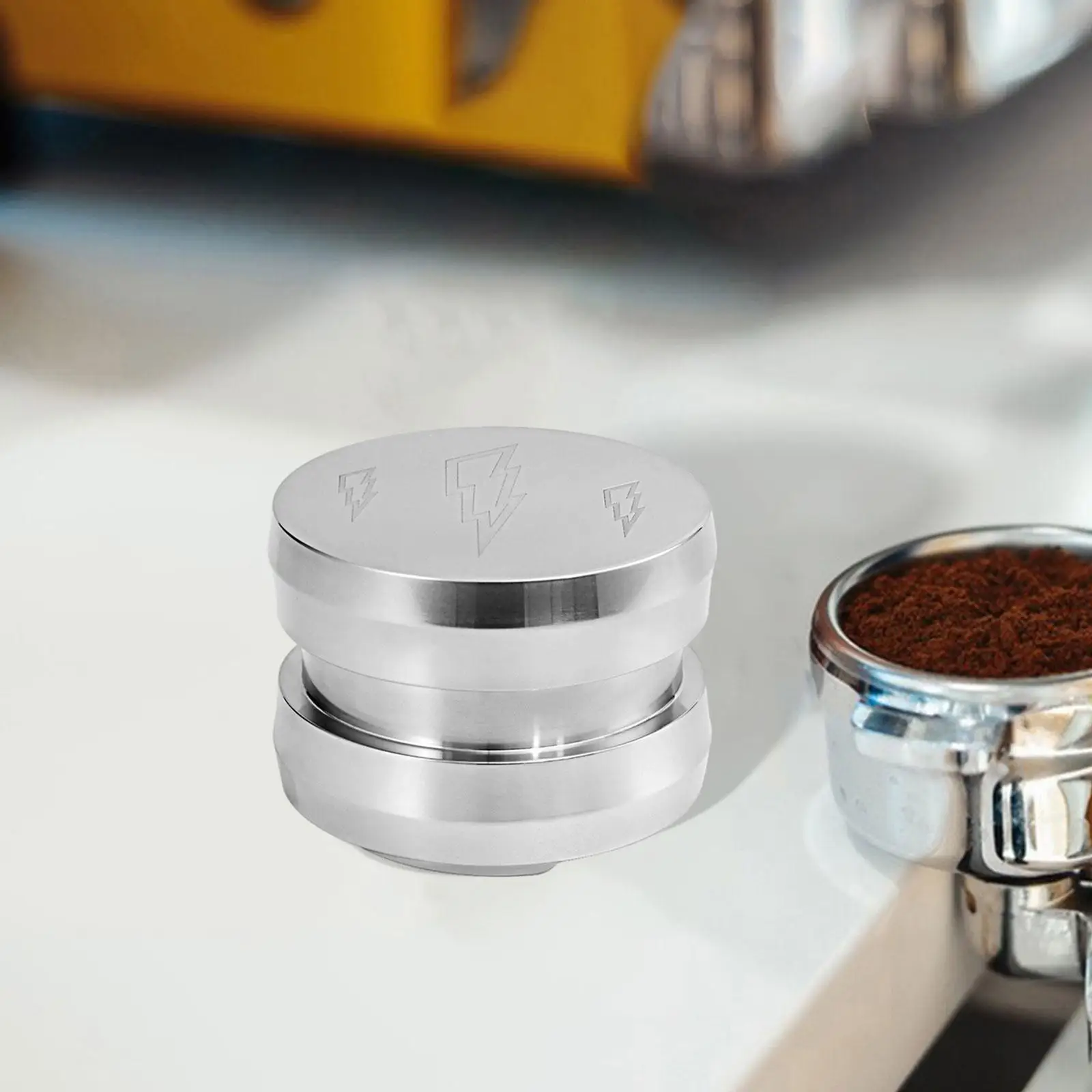 Coffee Distributor Hand Tamper 58mm Coffee Gravity Powder Dispenser Coffee Powder Tool Espresso Hand Tamper for Coffee Shop Bar