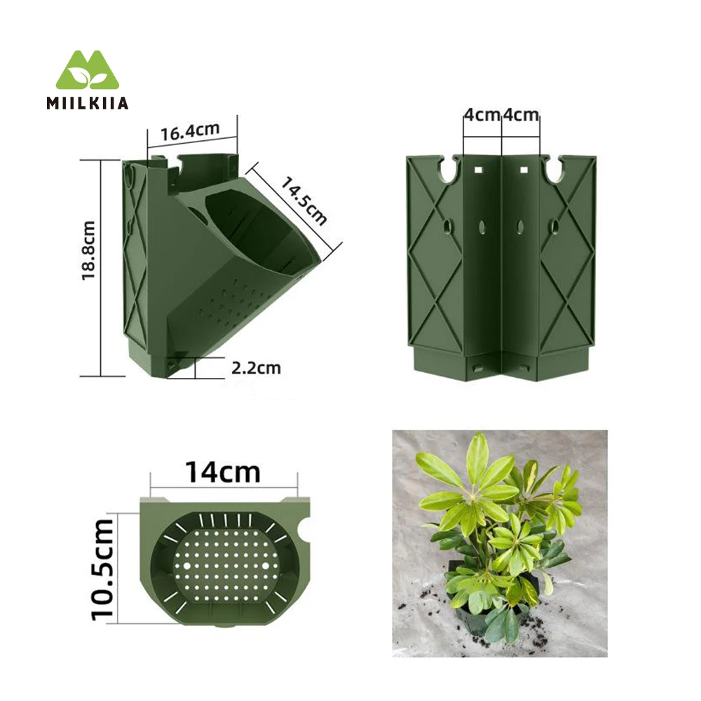 Corner Vertical Planter – Modular Wall-Mounted Plant Pot for 1-Hole and 3-Hole Systems (Indoor & Outdoor Use)