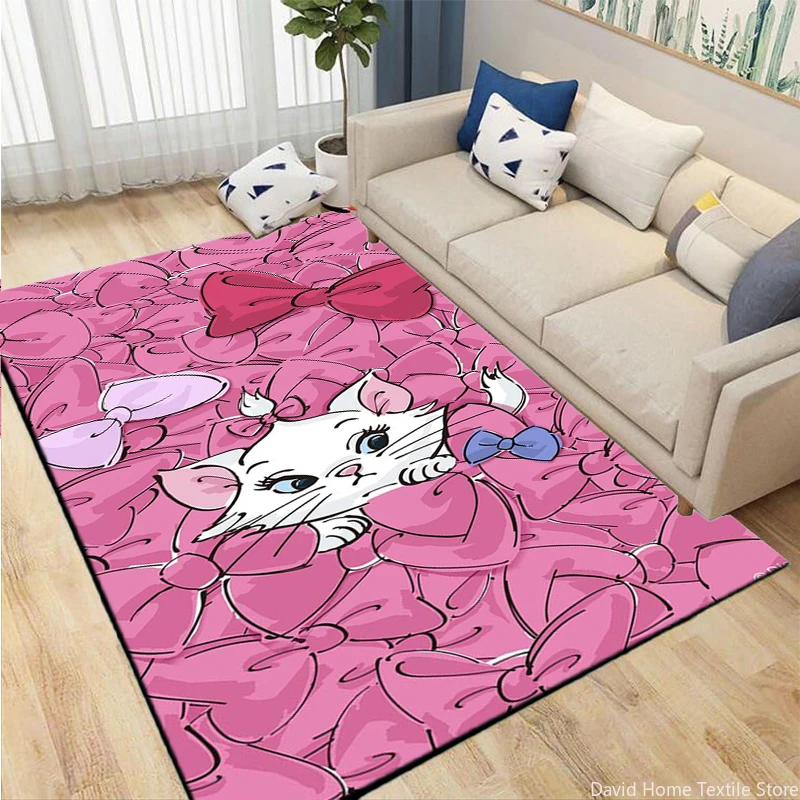 Disney Mary Cat Large Area Rug Carpet Home for Living Room Children Kids Bedroom Sofa Doormat Floor Non-slip Mats