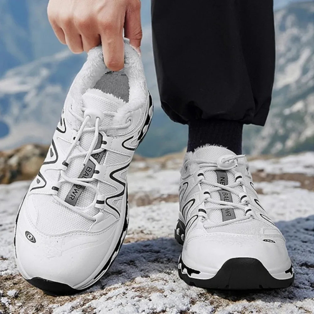 

New Men's Fiber-woven Outdoor Multi-color Flat Low-top High-quality Hiking Shoes with Cotton and Trendy Shoes and Casual Shoes