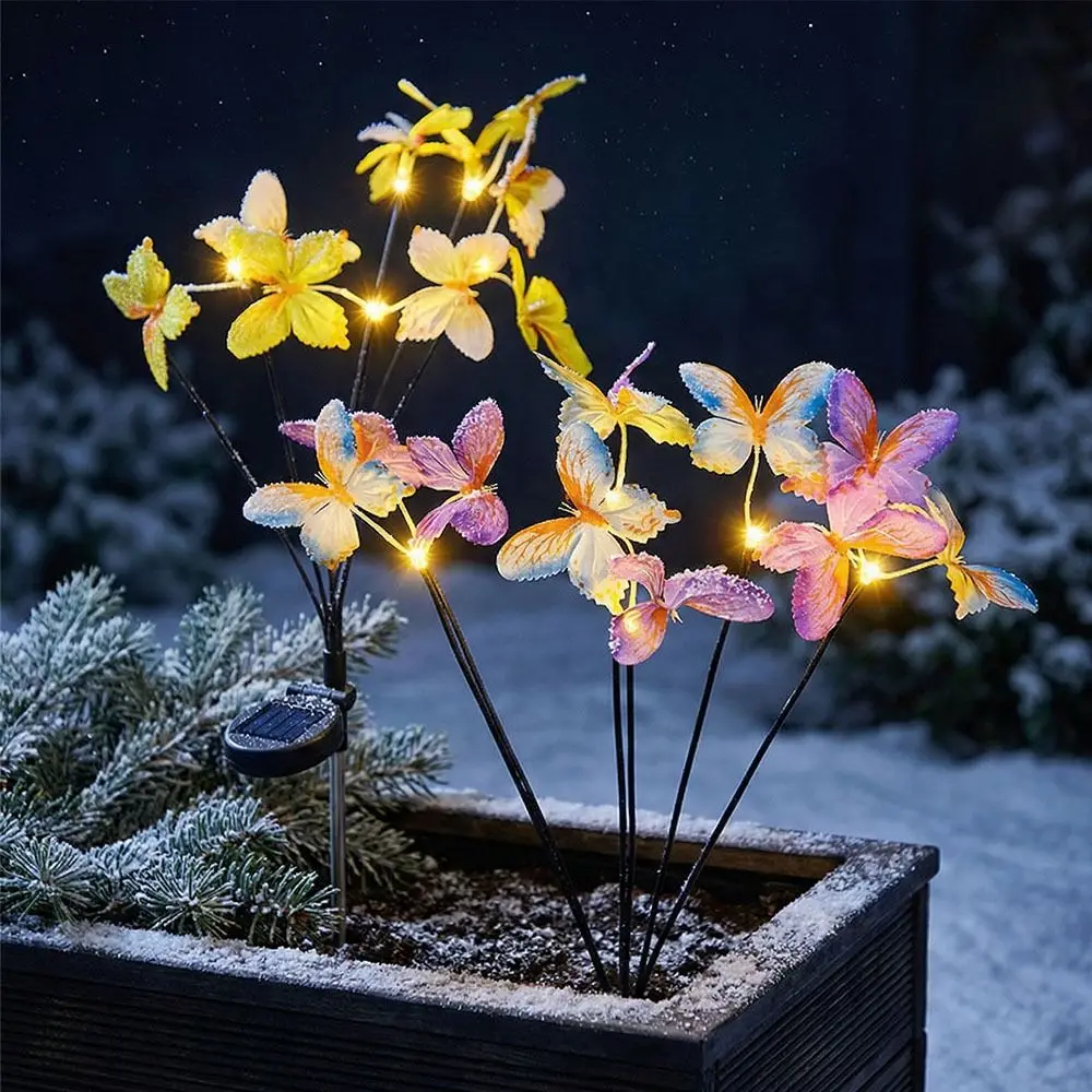 

Solar-powered Butterfly Ground Insert Light LED Light Waterproof Artificial Flower Butterfly Light Automatic Decorative