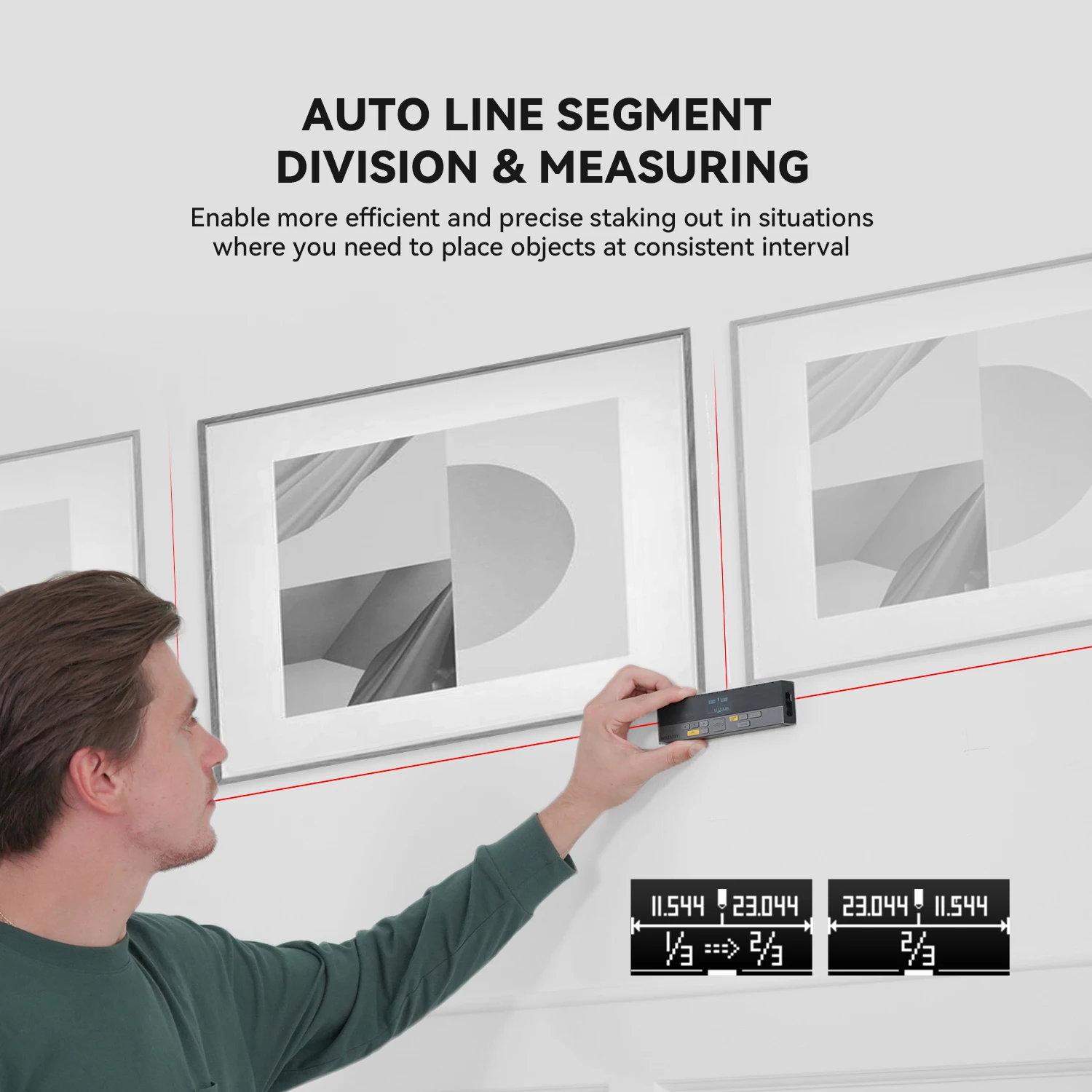 Mileseey DP20 Bilateral Laser Distance Meter,120m Multifunction Digital Tape with Angle and Mark,Rechargeable and Bluetooth