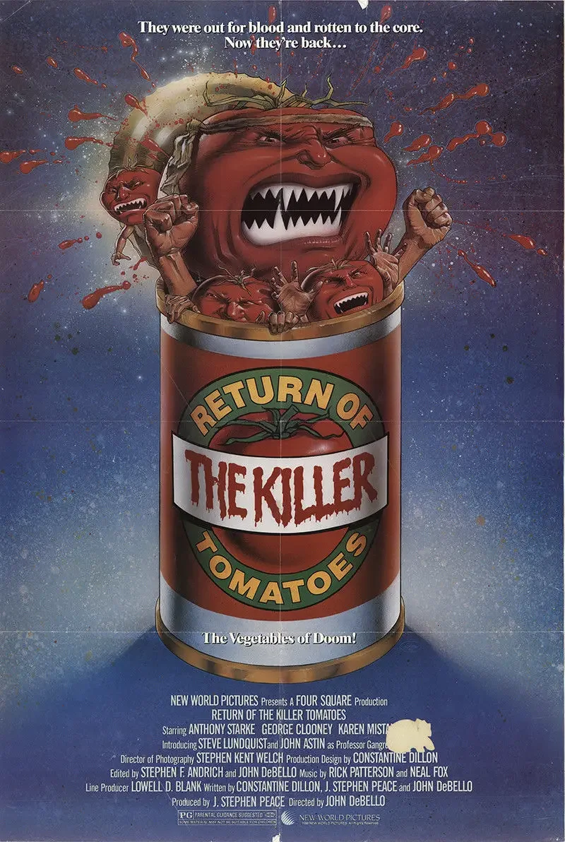 203 Return of the Killer Tomatoes 1988 Movie Silk Poster Wall Art Home Decoration Gift