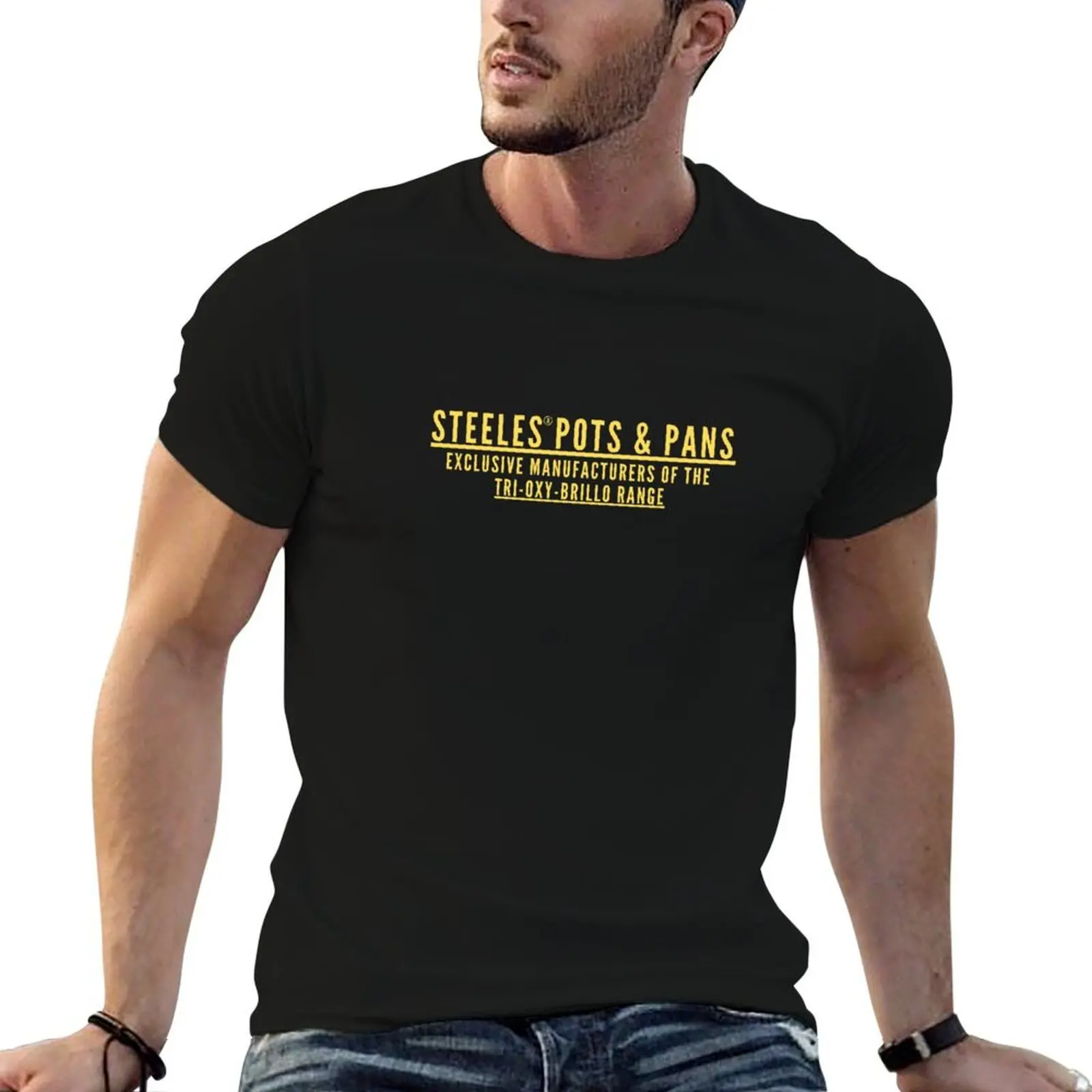 Steeles pots and pans, Exclusive manufacturers of the Tri-Oxy-brillo range,Belinda Blinked T-Shirt