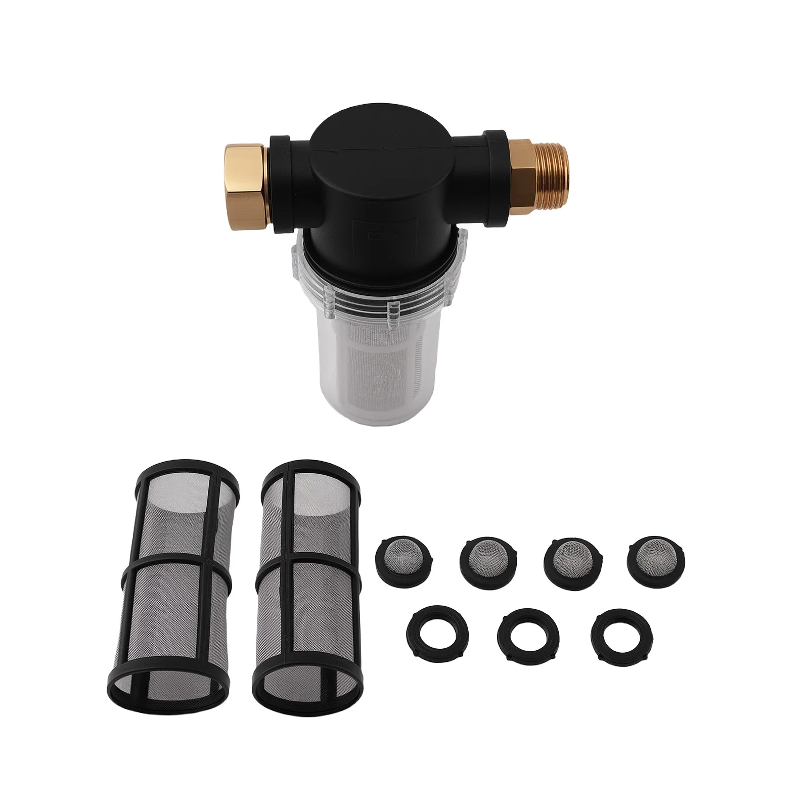 Inline Water Filter Water Pump Strainer for Pressure Washer w/ 100 Mesh Scree