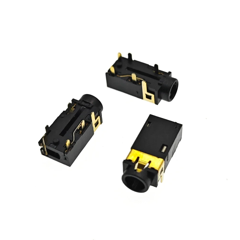10pcs 3.5mm Dip Headphone Socket Audio Socket Pj-342 Surface Mounted 6 Feet Double Track Gold Plated Pj342