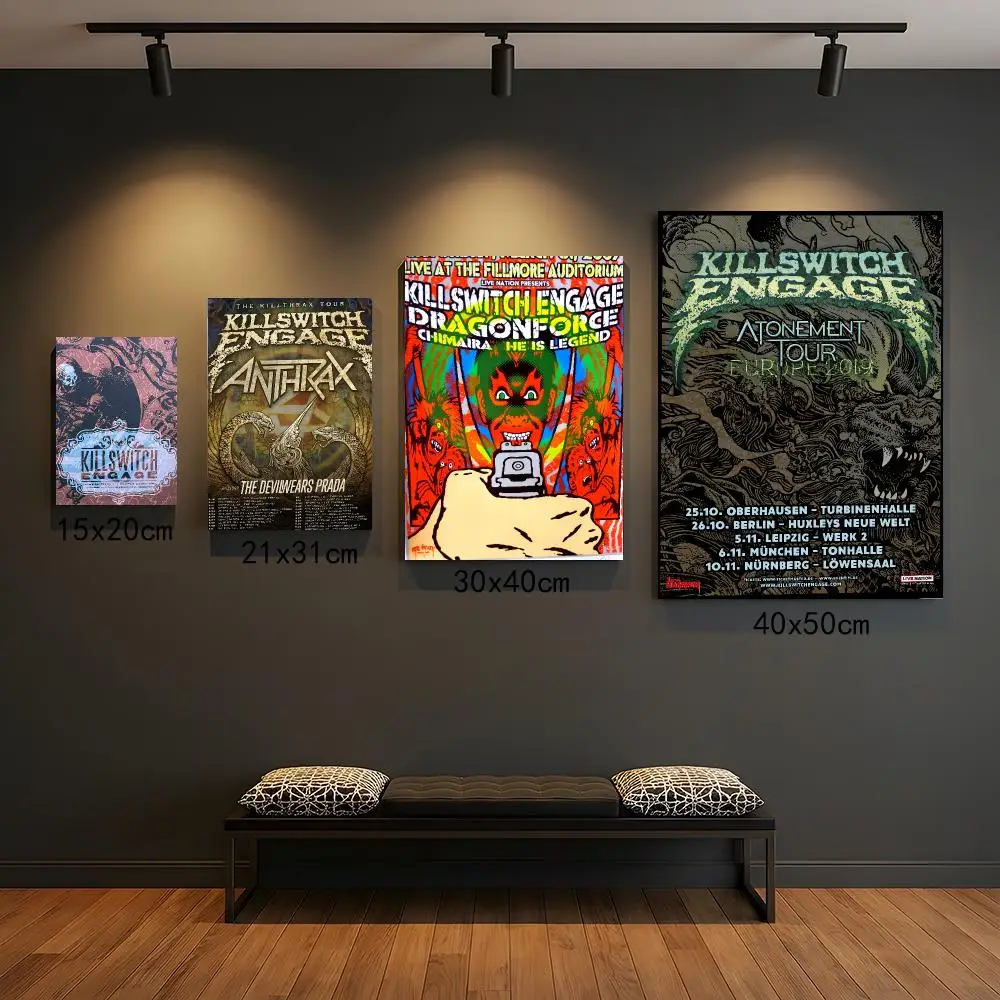 band K-Killswitch Engage-E Painting Calligraphy Elegant Botanical Decor for Living Room Modern Interior Design