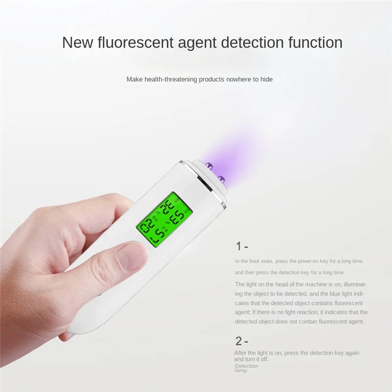 Portable LCD Digital Water Oil Moisture Tester Fluorescent Agent Skin Analyzer Detector Face Care Tool