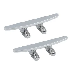 2 Pieces 316 Stainless Steel Dock Boat Cleats 5 inch 6 inch 8 inch Mirror Polish Marine Boat Yacht Open Base Deck Cleat