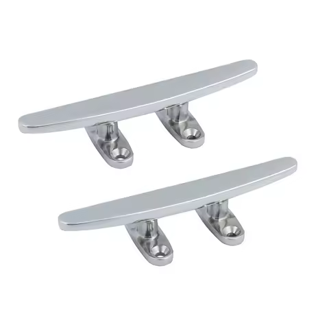 2 Pieces 316 Stainless Steel Dock Boat Cleats 5 inch 6 inch 8 inch Mirror Polish Marine Boat Yacht Open Base Deck Cleat