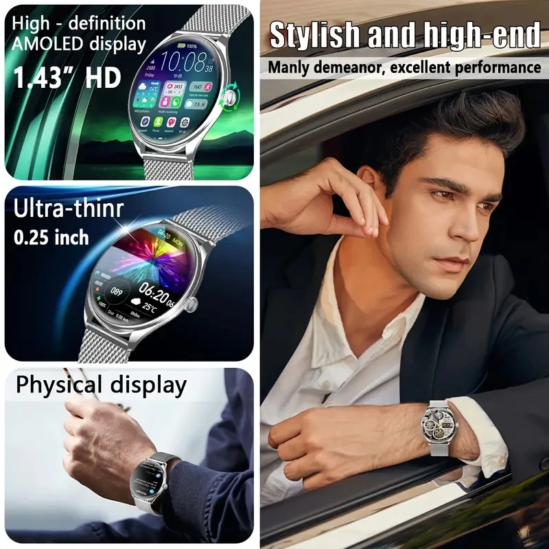 Classic Ultra-Thin Smartwatch with AMOLED Display