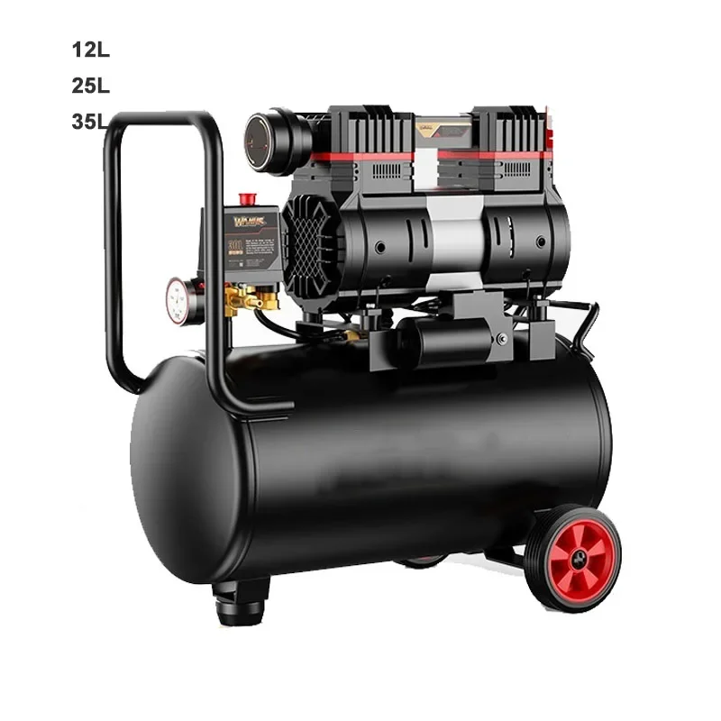 220V Silent Air Compressor Small Industrial Grade Oil-free, Portable Woodworking Air pump, High-pressure Air pump,15/25/40L