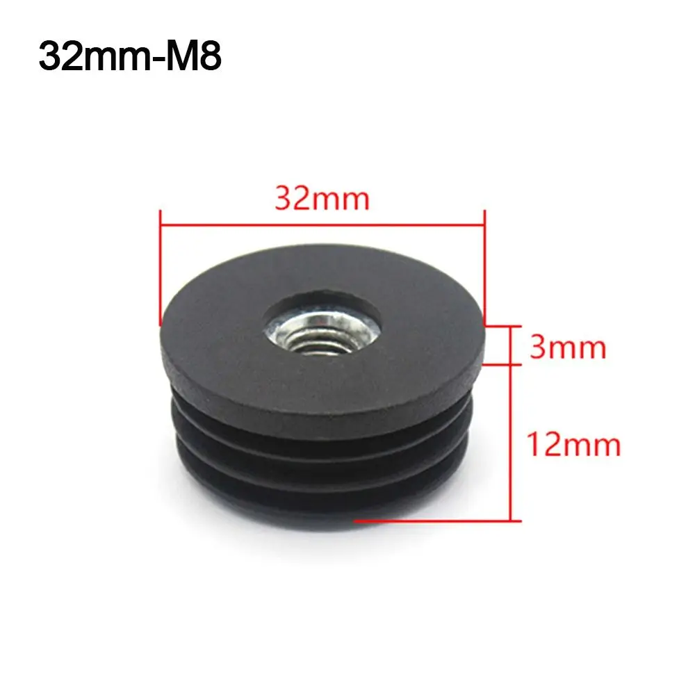 

Glide Leveling Foot Pad Black Nut Hole Plug Round Plastic Pipe Inner Plug Furniture Leveling Feet Table Chair