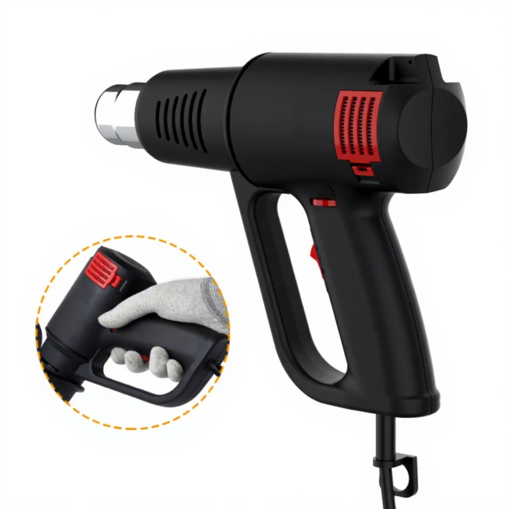 Two-Speed Hot Air Gun Car Wrapping Tool For Vinyl Wrapping With Side Knob