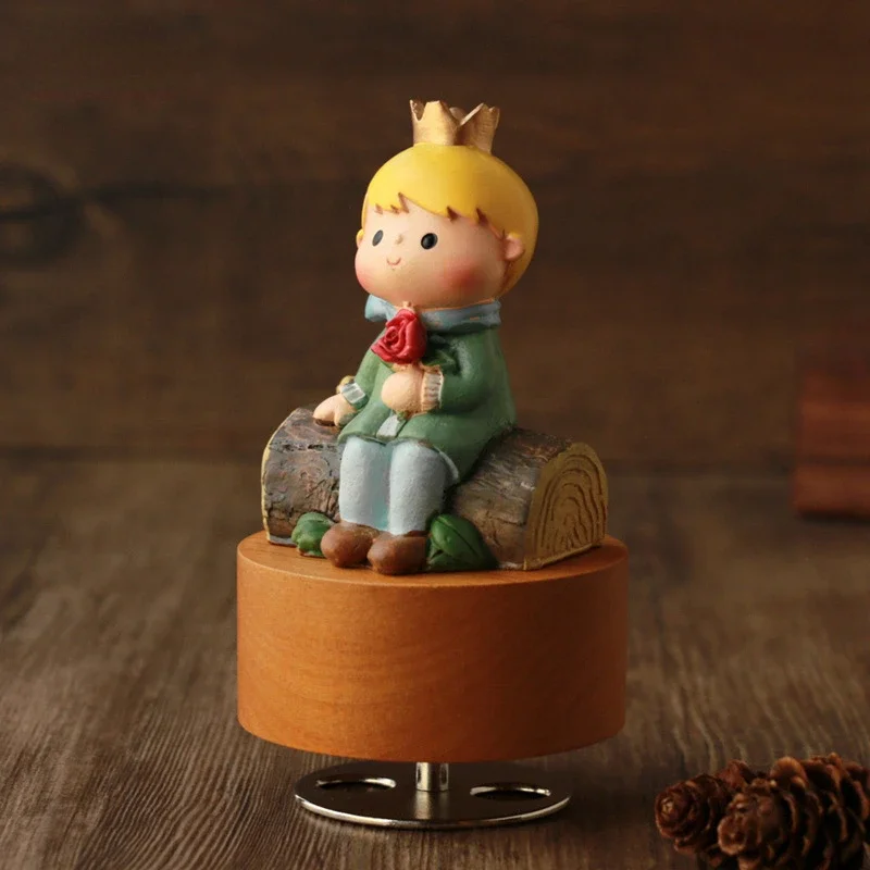 Creative Music Box with Rotating Cute Little Prince, Sky City and Eight Tones, Perfect Gift for Kids and Adults