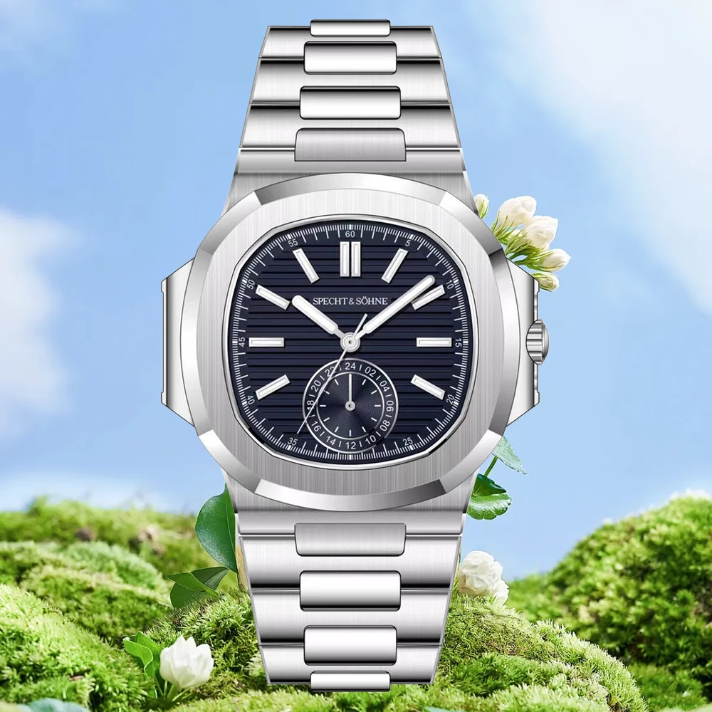 Specht & Söhne New Classic 40MM Ultrathin Watch For Men Japan VH60 Movt Sapphire Crystal 5980 Sports Wristwatch 50M Waterproof