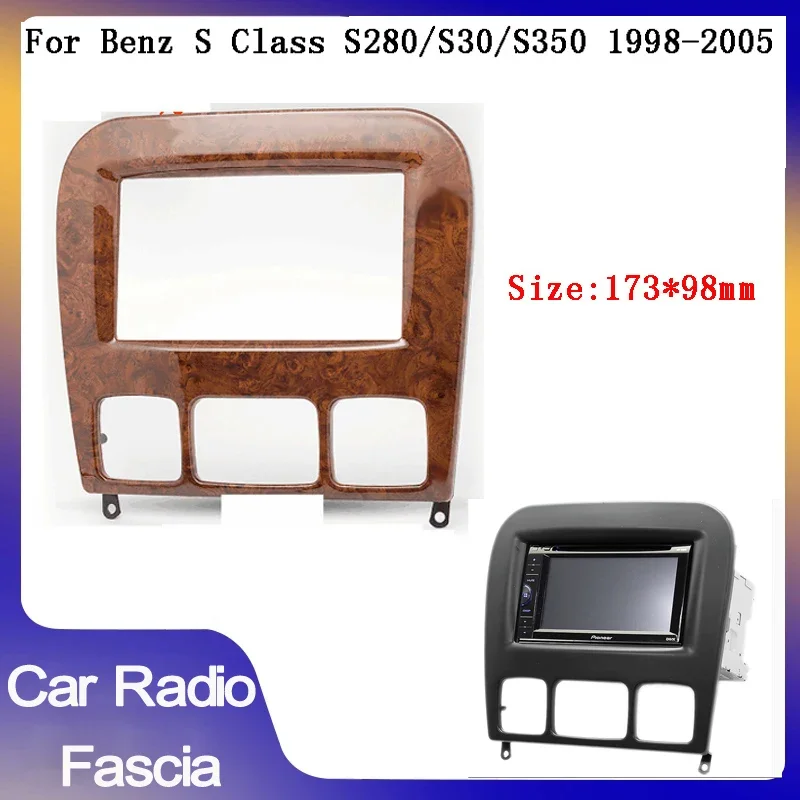 

2 Din Car DVD Frame Audio Dashboard Trim Kit Panel for Benz S class W220 S280 S500 car multimedia player frame