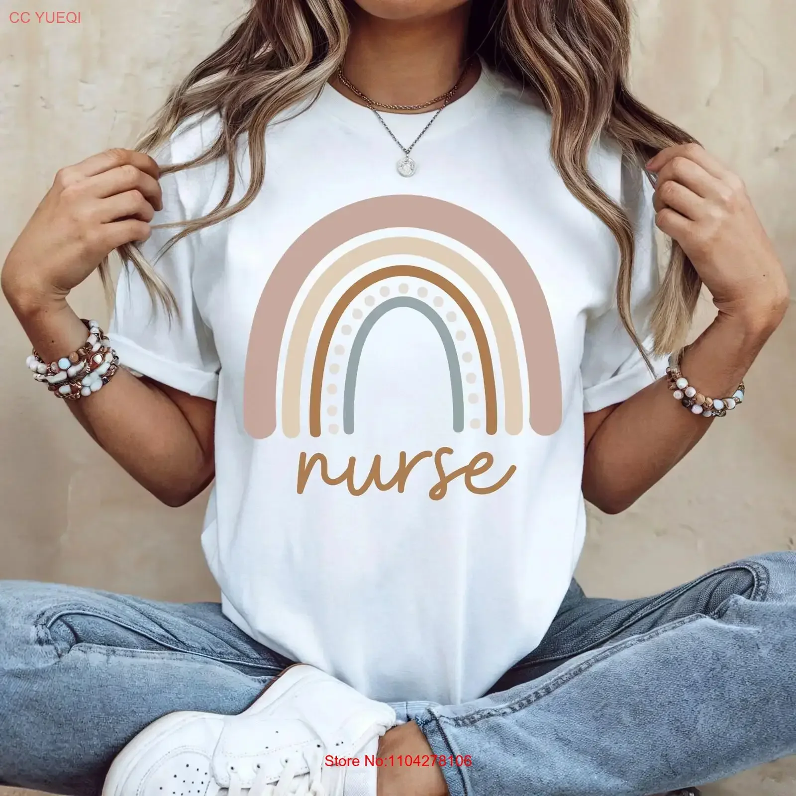 Nurse Rainbow T Shirt Nursing RN Medical Apparel Healthcare Worker Hospital Scrub vintage Washed Slightly Stretched Breathable