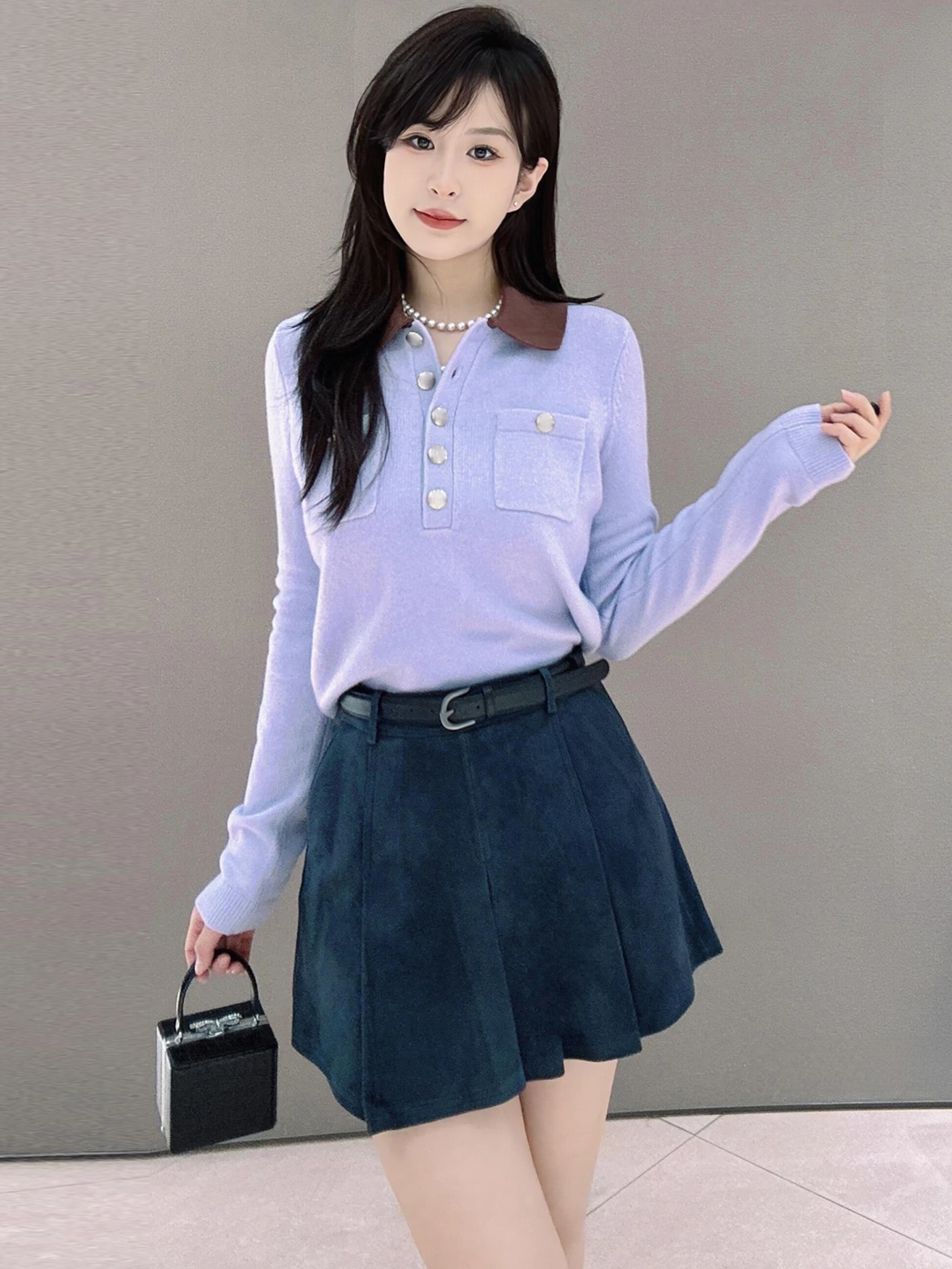 

Premium Women's Neck Knitwear Casual Versatile Autumn Winter Fashionable Commute Style Long Sleeve Regular Fit Top