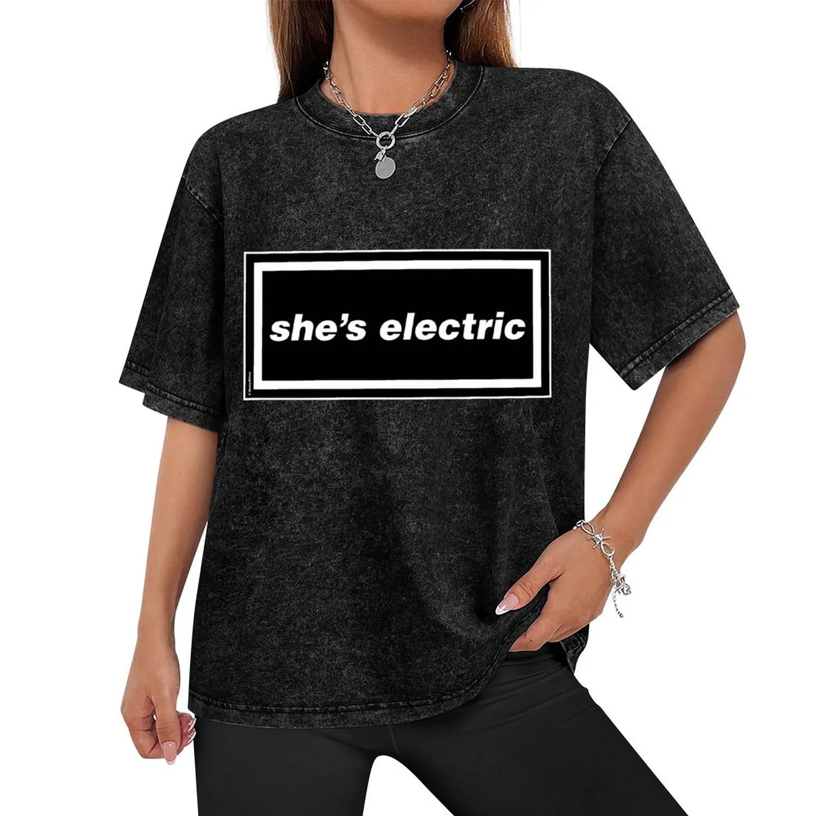 She's Electric - Oasis Gallagher 90s Band Artwork T-Shirt graphic t shirt vintage sports fans mens t shirts