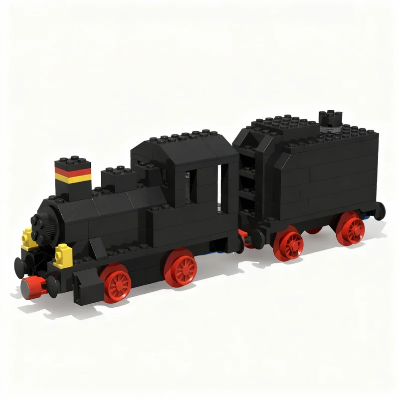 109pcs MOC Western Train Locomotive Tender Motorized 1 Model Building Blocks Toys Architecture Christmas Gift Creative Assemble