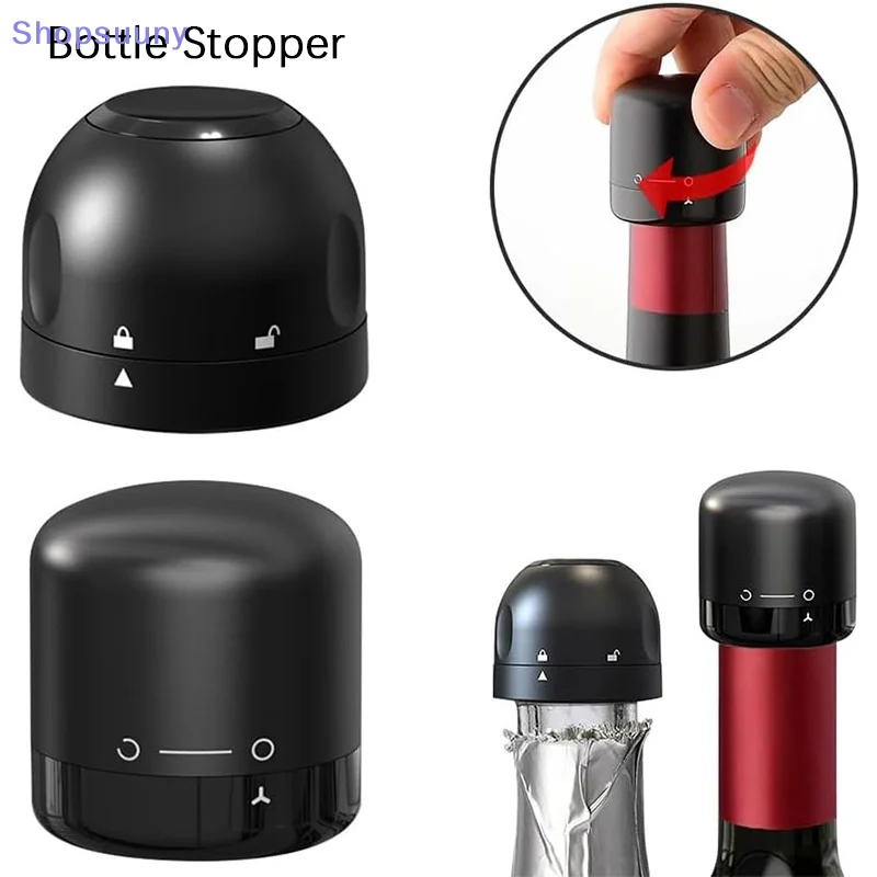 [SU]Wine Bottle Stopper Reusable Vacuum Seal Red Wine Champagne Cork Wine Cork Tool Leak-proof Storage[SU]