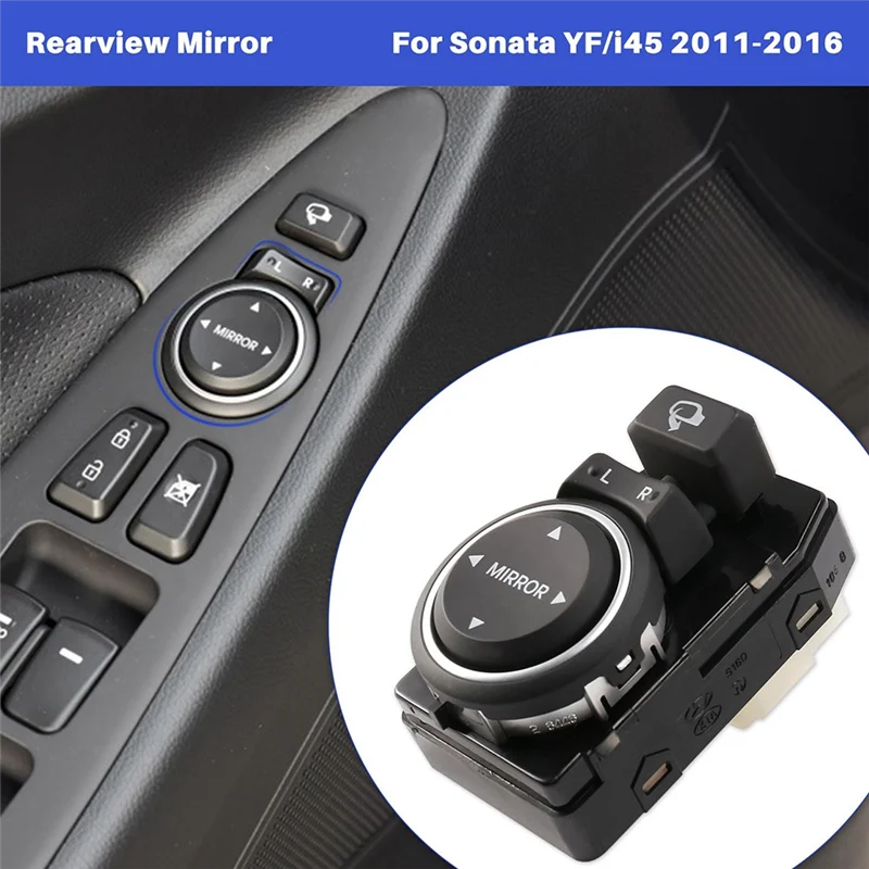 Rearview Mirror Adjustment Switch Side Mirror Control Switch Button for Hyundai Sonata YF I45 2011-2016 935733S100