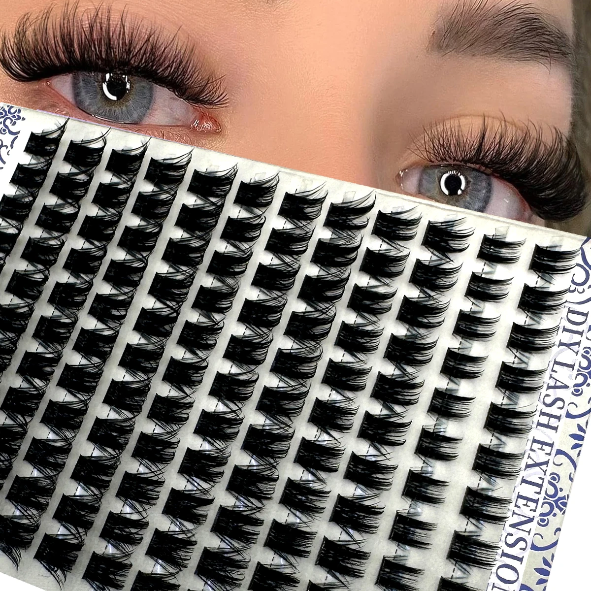 5D Fluffy Cluster Lashes 120D-200D 0,05/0,07 Dicke Wimpern D/DD Curl Wispy Einzelwimpern 9-16mm Cluster-Wimpernverlängerung