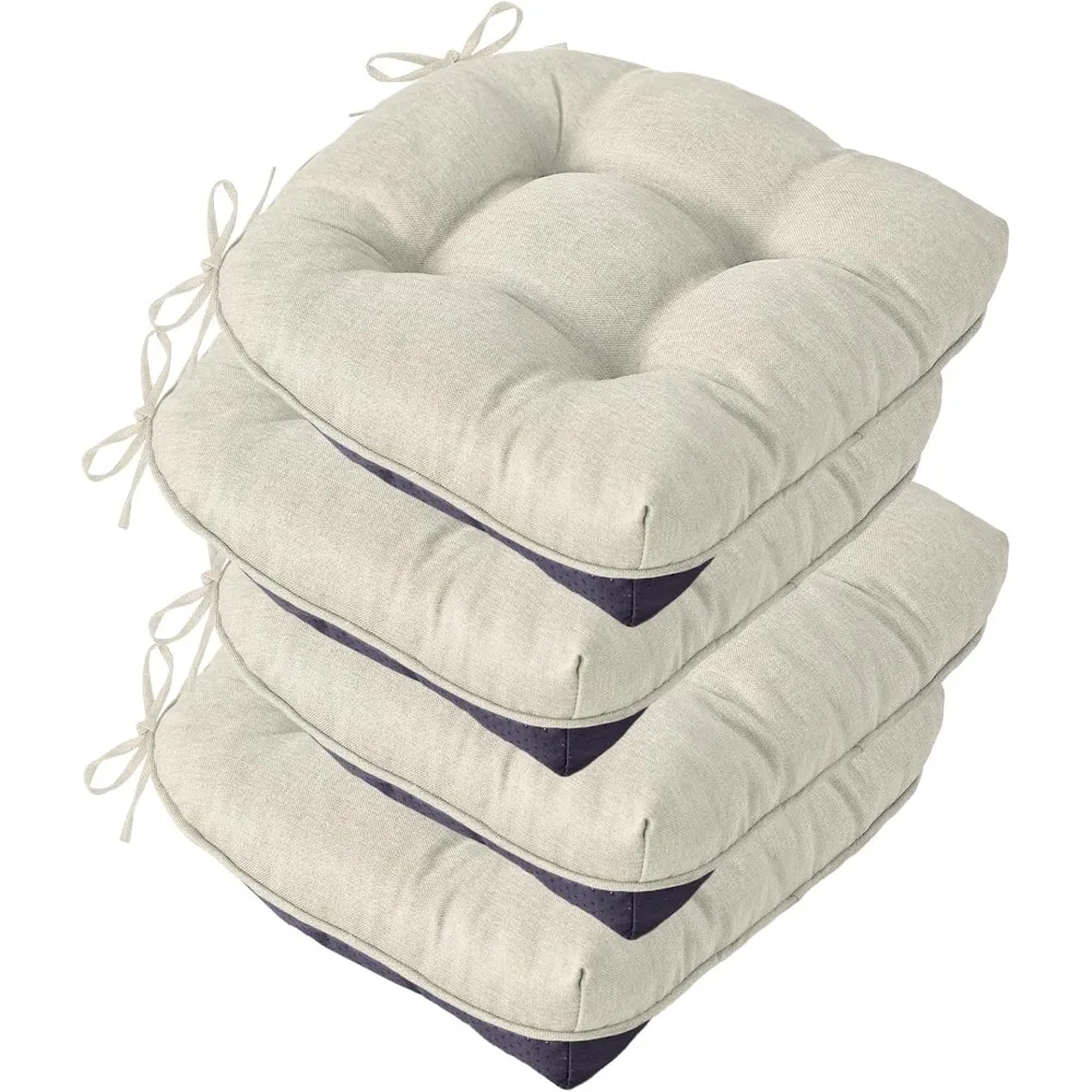 

Chair Cushions for Dining Chairs, Seat Cushions for Kitchen Chairs, Indoor Seat Cushions with Ties, Tufted Foam Chair Pads