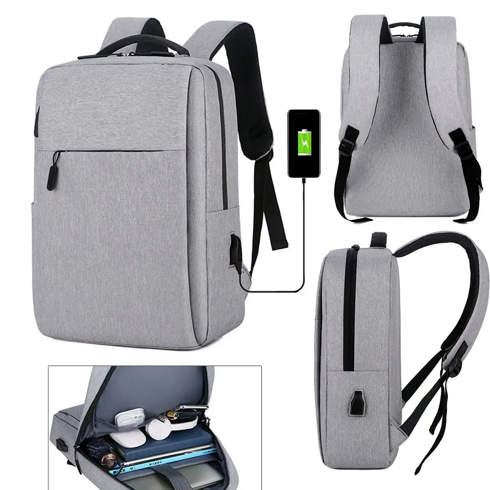 Mens Women Laptop Backpack large Capacity Business Leisure Travel Bag Waterproof USB Charging Rucksack School Shoulder Bag