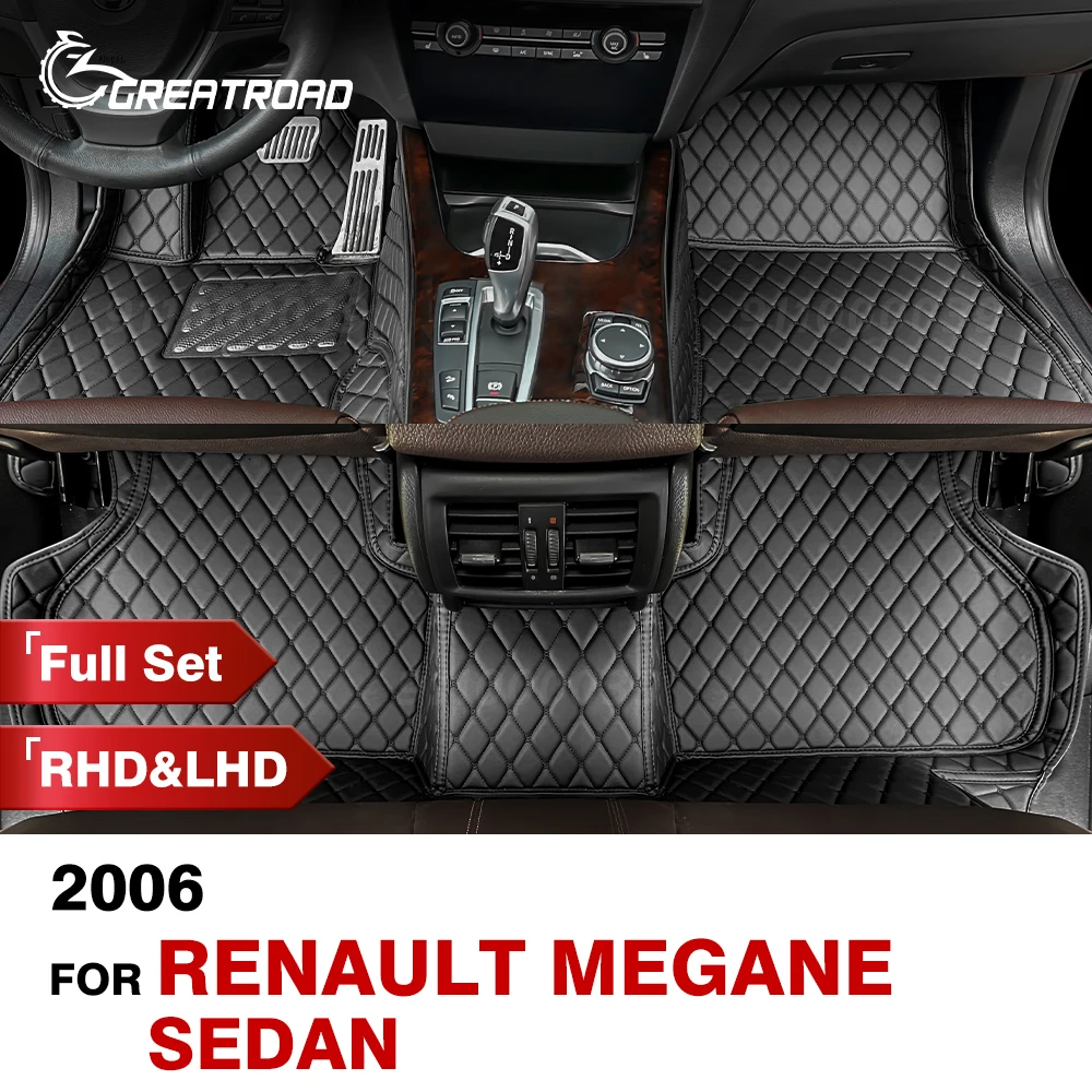 

Автомобильные напольные коврики для Renault Megane Sedan 2006, индивидуальные автомобильные накладки на ногу, аксессуары для интерьера