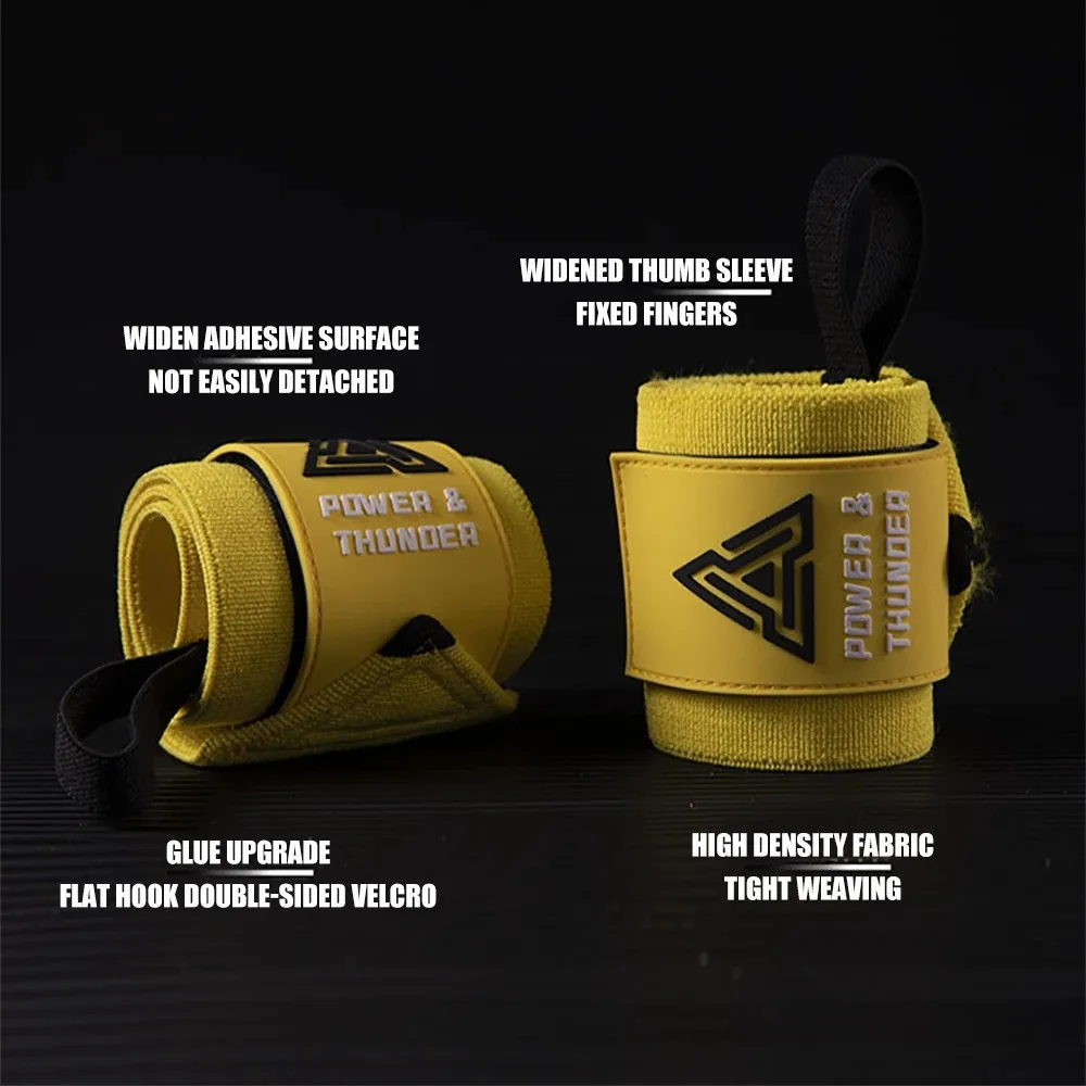 Weightlifting Wristbands Gym Military Wrist Support Crossfit Hand Grips Fitness Glove Workout Pull-ups Deadlift Protect Wrist
