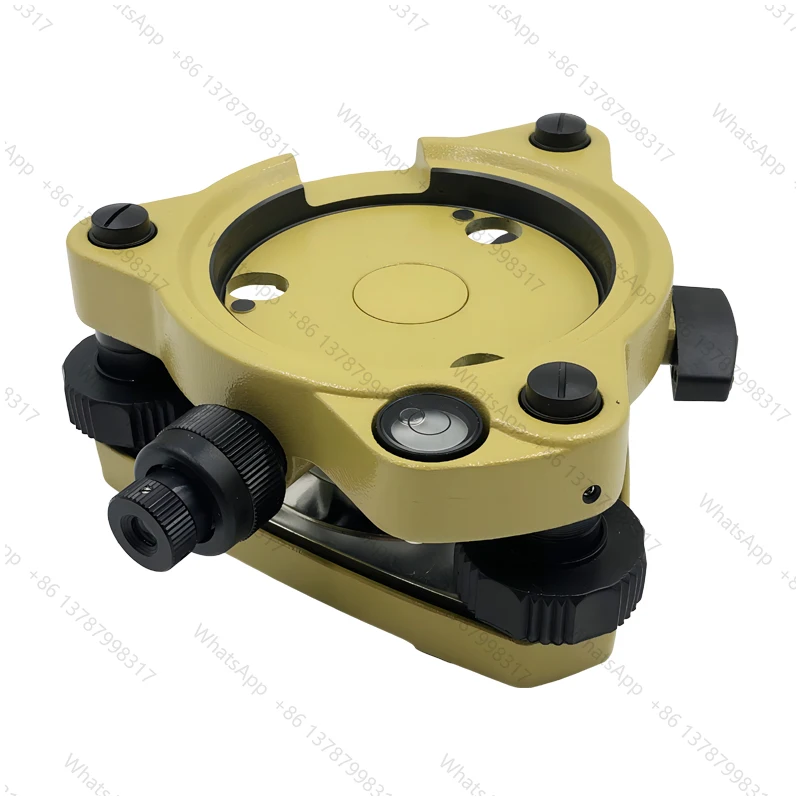 Yellow Three-Jaw Tribrach Adapter With Optical Plummet For Top Total Station Surveying Instruments GPS