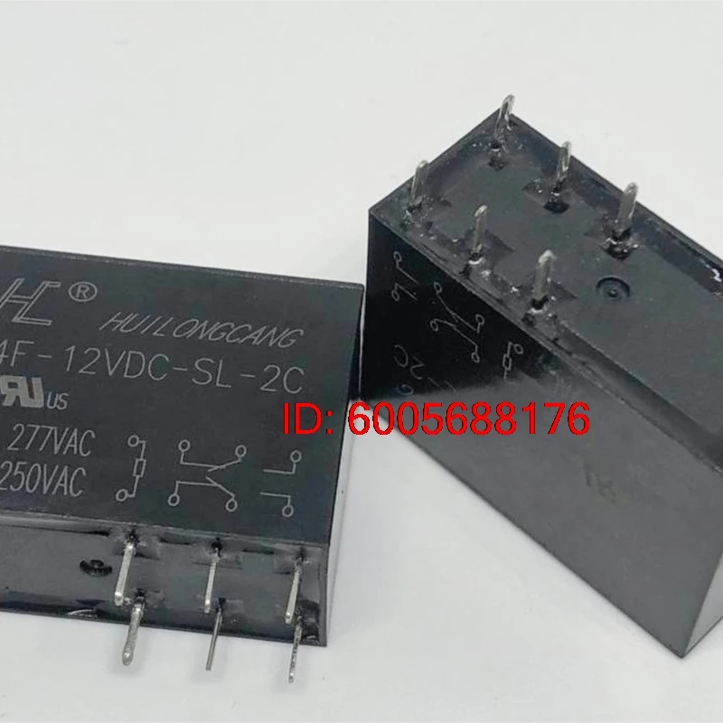 10PCS New 914F-12VDC-SL-2C ; 914F-24VDC-SL-2C ; (14F2C-12V/24V-5A) Relay 8pins