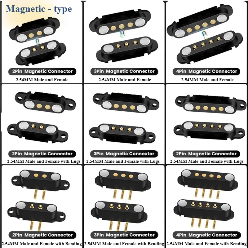 

Pogo Pin Test Pin Charging Touchpoint Bluetooth Gold Plated Pogopin Magnetic Connector Spring Pin Probe