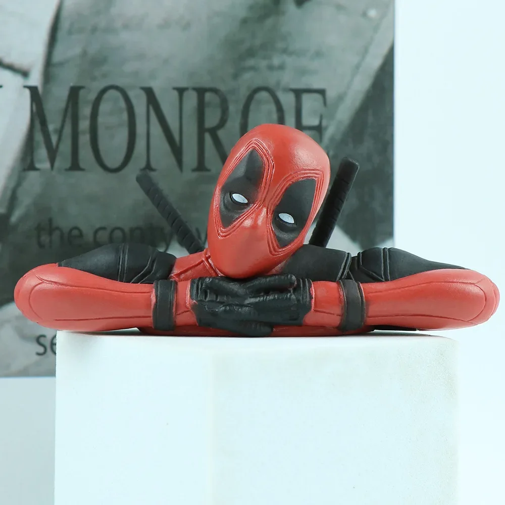 Anime Deadpool Q Versie 3 Handboek Deadpool Zittende Houding Liggend Animatie Model Tafeldecoratie Speelgoed Figuren Halloween Cadeau