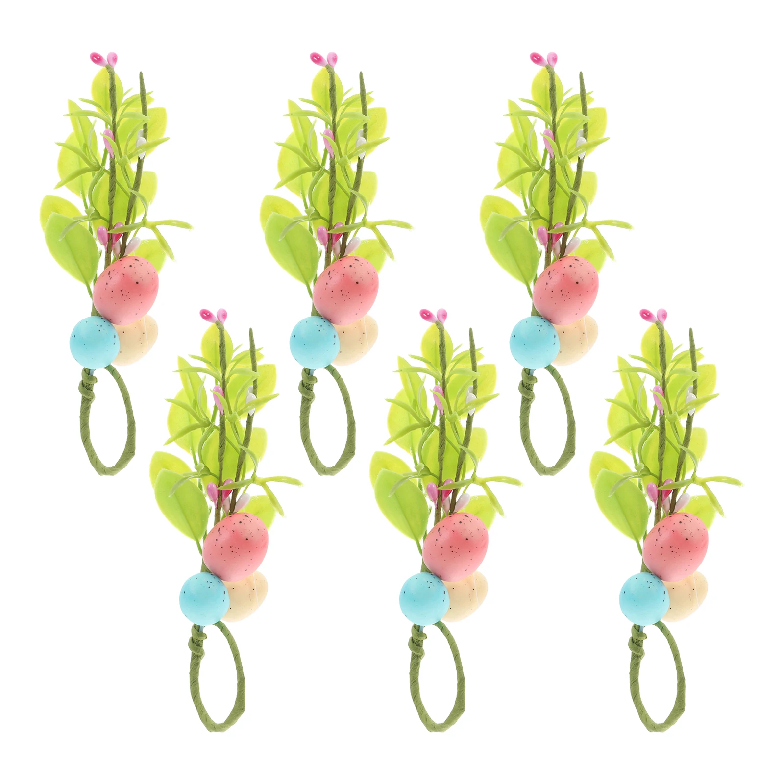 

6 Pcs Napkin Rings Egg Shaped Elegant Dining Table Decor Holiday Centerpieces Safe Material Practical Function