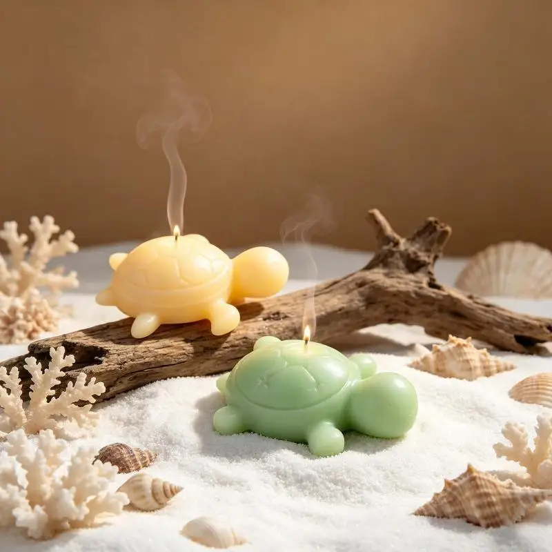 Four Turtles Epoxy Resin Molds Reusable Silicone Plaster Mould for DIY Shell Ornaments Wall Hanging Decor