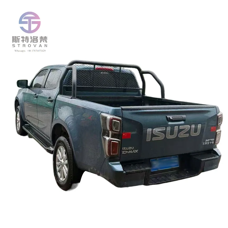 2021-2026 D-Max Pickup Triangular Anti-Roll Bar, Factory Style Original Mount Hole Bolt-On Bed Roll Bar,  Carbon Steel