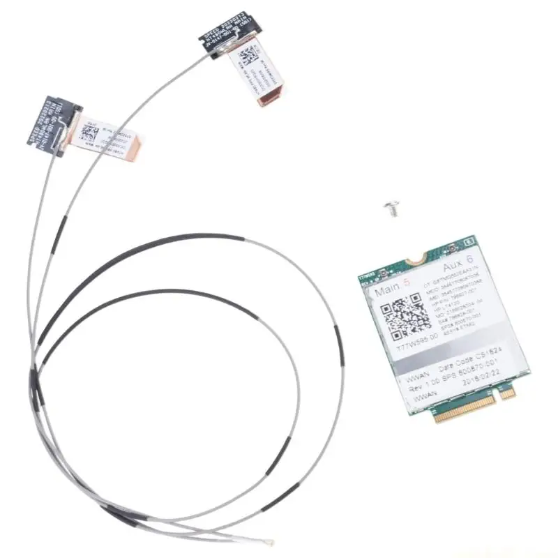 4G Module LT4120 LTE T77W595 150Mbps WWAN M24G Modem + 2 Antenna for HP-Probook/EliteBook 840 850 820 745 G3 Laptop