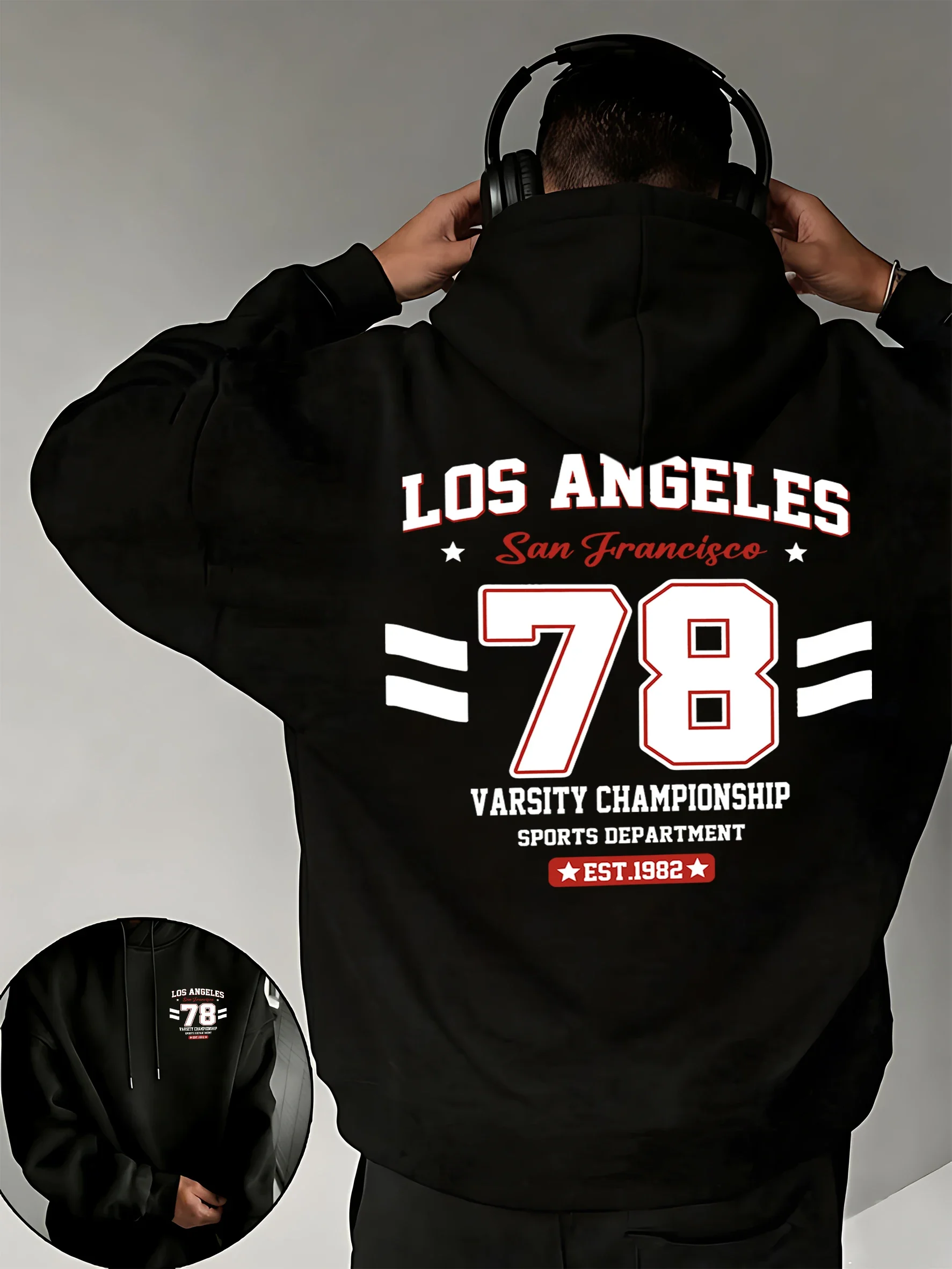 San Francisco Number 78 – sweat-shirt à capuche imprimé pour hommes, vêtement de sport décontracté, confortable, Streetwear