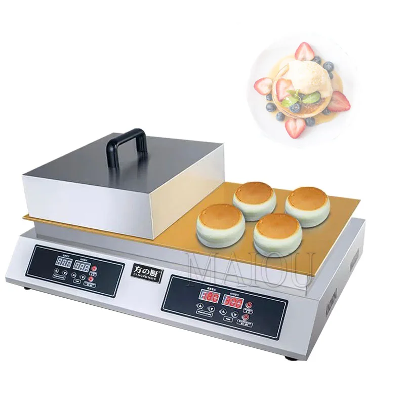 

Electric Souffle Machine Commercial Dorayaki Cookie Maker Pure Copper Digital Snack Double-headed 2600W