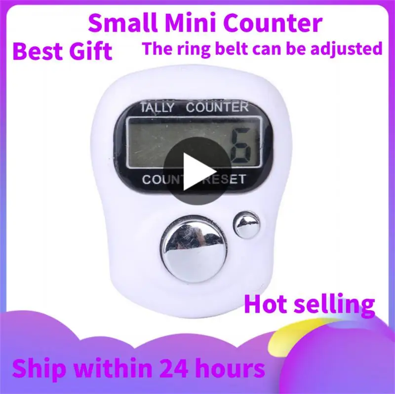 Electronic Digital Finger Ring Tally Counter Hand Held Knitting Row Counter Clicker NEW Mini Point Marker Counter LCD