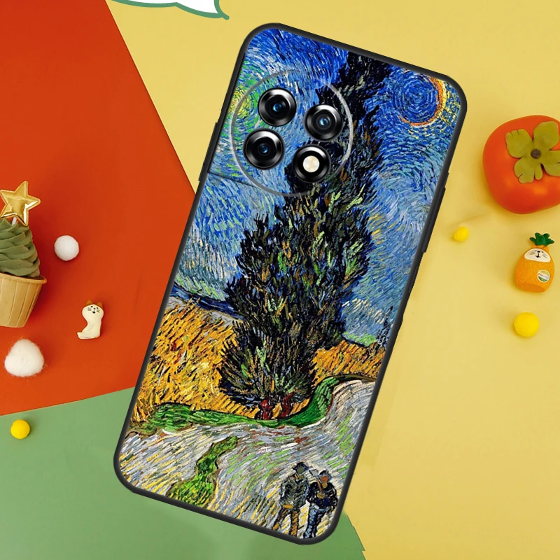 لوحات ليلة مرصعة بالنجوم فان جوخ حافظة لهاتف OnePlus 15 12 12R 13T 13R 13 11 9 10 Pro 10T 8T Nord 5 CE 2 3 4 Lite N20 N30