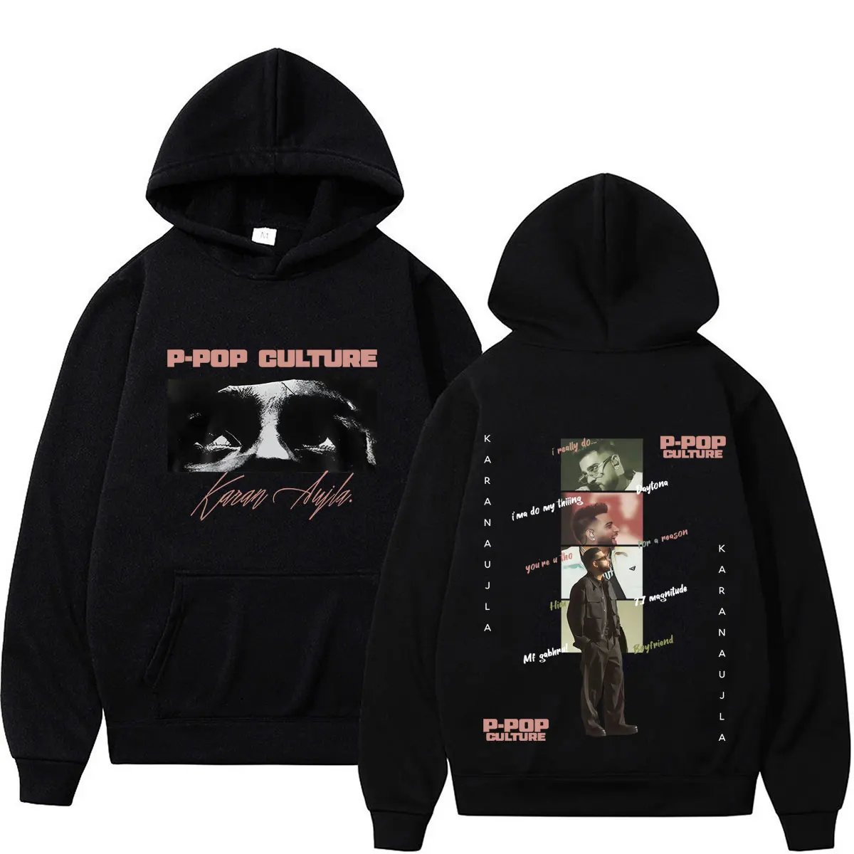 Rapper Karan Aujla P-POP Culture Tour 2026 Graphic Hoodie Men Women Vintage Pullover Long Sleeves Fashion Sweatshirts Streetwear