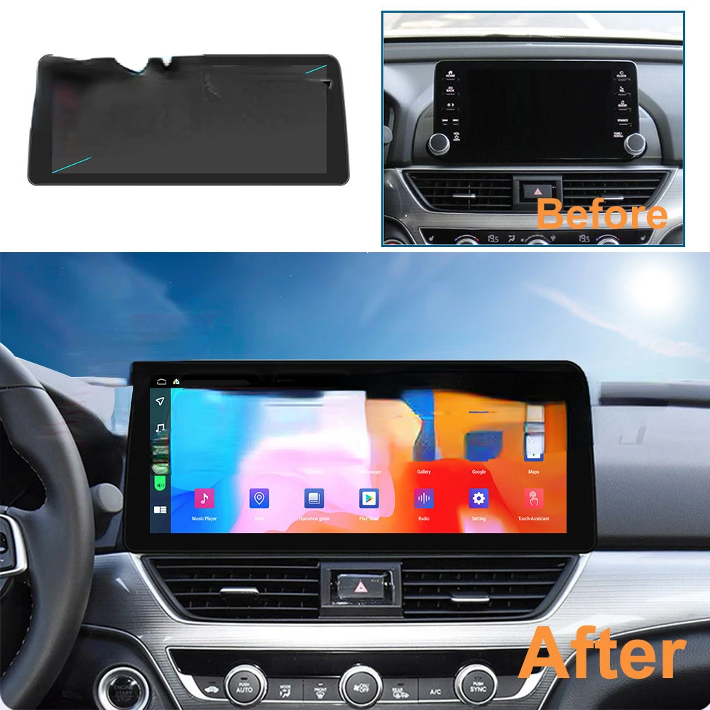 12.3 inch Car DVD player GPS navigation for Honda Accord 10 Inspire 2018 2019 2020 2021 Android car screen car audio