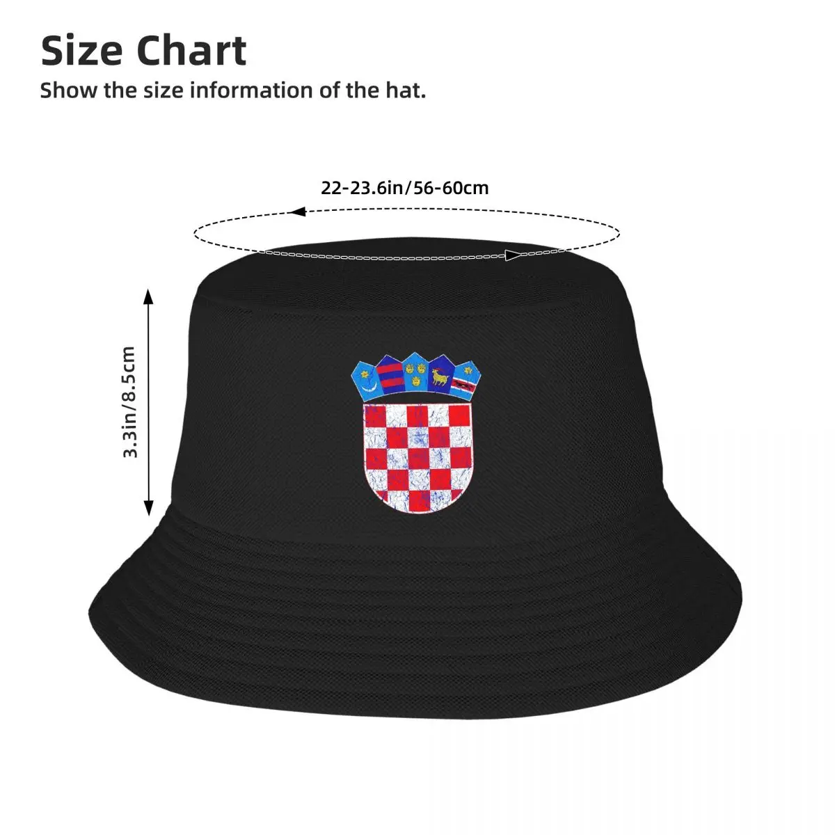 Croatia Croatian Flag Hrvatska Sahovnica Bucket Hat Panama For Kids Bob Hats Cool Fisherman Hats Summer Fishing Unisex Caps